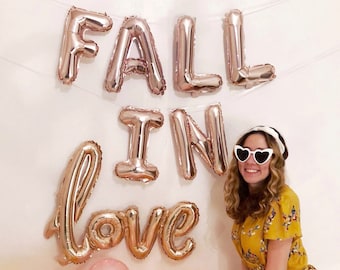 Fall Bridal Shower Decorations Fall Engagement Party Decorations Fall In Love Balloons Fall Wedding Fall in Love Decor Fall Themed Shower