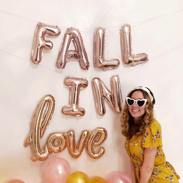 Fall Bridal Shower Decorations Fall Engagement Party Decorations Fall In Love Balloons Fall Wedding Fall in Love Decor Fall Themed Shower