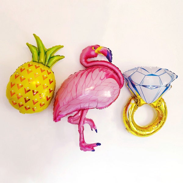 Flamingo Pineapple Ring Balloon Flamingo Bachelorette Beach Bach Balloons Flamingo Engagement Party Bridal Shower Final Flamingle