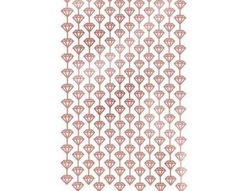 3ft Wide 6ft Tall, Rose Gold Diamond Fringe Curtain Shiny Metallic Fringe Backdrop Bachelorette Bridal Shower Diamond Party Decorations