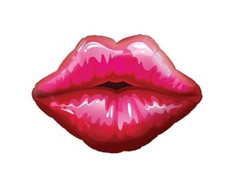 30 inch Kiss Lips Balloon Valentines Day Party Decor Valentines Day Balloons Galentines Day Valentines Day Decor Valentine Day Decorations