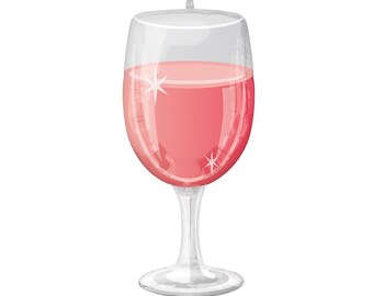 Wine Glass Balloon cheers 31 celebration wine B021