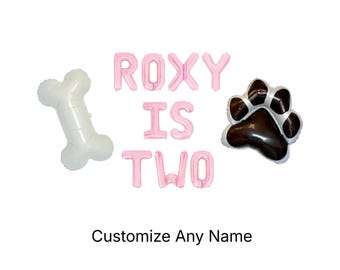Dog Birthday Custom Name Letter Balloon Kit Dog Birthday Party Balloon Banner Puppy Birthday Party Decorations Kids Dog Themed Birthday