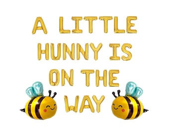 A Little Hunny Is On The Way Letter Balloon Kit Honey Bear Baby Shower Decorations Wood Bear Balloons Baby Shower Party Supplies Honey Bee