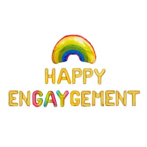 Engaygement Balloon Banner Gay Engagement Decorations Gay Engagement Party Gay Engagement Balloons LGBT Gay Couple Same Sex Marriage Pride