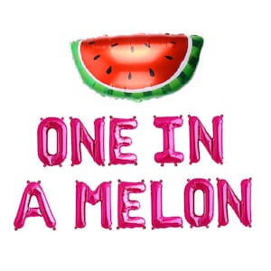 One In A Melon Balloon Set Watermelon Balloon One In A Melon Party Watermelon Birthday First Birthday Party One In A Melon First Birthday