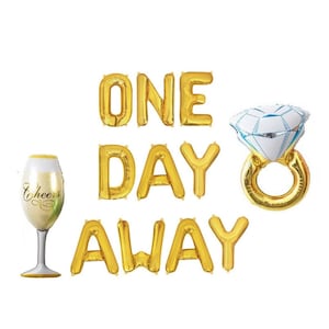 Rehearsal Dinner One Day Away Ring Balloon Banner Wedding Rehearsal Decorations Rehearsal Dinner Party Decor Bride to Be Groom to Be Wedding