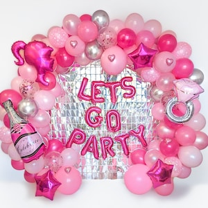 C'mon Lets Go Party Doll Bachelorette Party Balloon Garland Decor Hot Pink Bachelorette Party Decorations Doll Themed Balloon Arch Kit