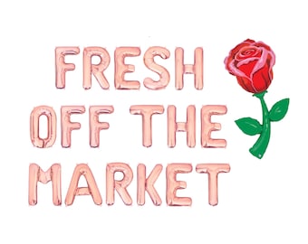 Fresh Off The Market Letter Balloon Kit Market Bridal Shower Decorations Flower Balloons Market Bachelorette Party Supplies Farmer's Market