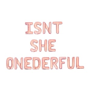 Isn't She Onederful Balloon Banner First Birthday Party 1st Birthday Decor Baby Birthday Party 1st Birthday Decorations Babies One Birthday