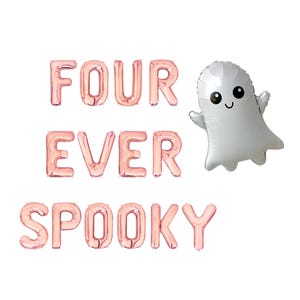 Four Ever Spooky Letter Balloon Kit Halloween 4th Birthday Party Decorations Halloween Balloons Spooky Fourth Birthday Party Decor For Girls