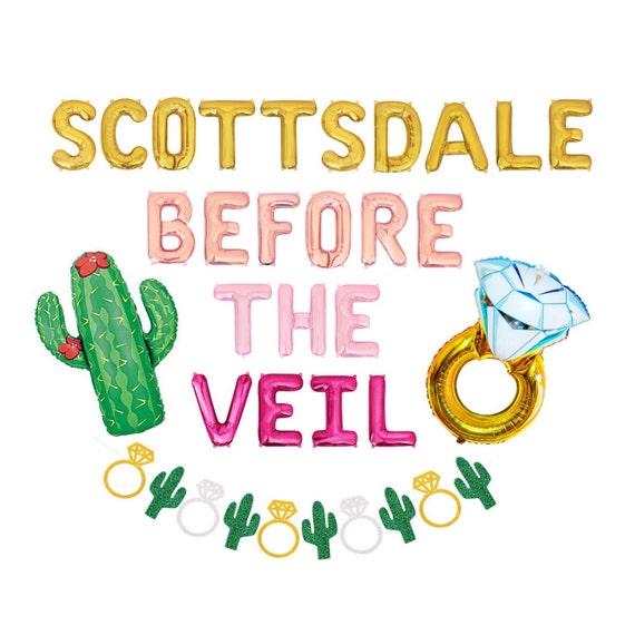 Scottsdale Bachelorette Party Decor Balloons AZ Bachelorette Arizona Bachelorette Party Decorations Bach Balloon Letters Balloon Scottsdale