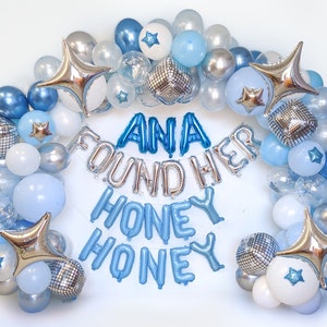 Blue Disco Bachelorette Party Balloon Garland Decorations Blue Last Disco Bachelorette Party Decor Dancing Queens Themed Balloon Arch Kit