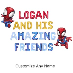 Amazing Friends Birthday Party Decorations - Featuring Spidey and his Amazing Friends Balloon - Boys Birthday Party Decor Balloon Banner