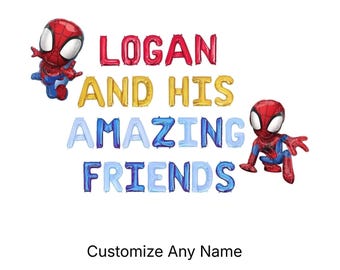 Amazing Friends Birthday Party Decorations - Featuring Spidey and his Amazing Friends Balloon - Boys Birthday Party Decor Balloon Banner