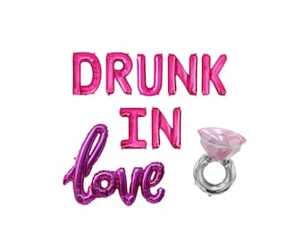 Drunk In Love Letter Balloon Kit Bachelorette Party Decorations Bridal Shower Engagement Party Bachelorette Party Supplies Bach Party Decor
