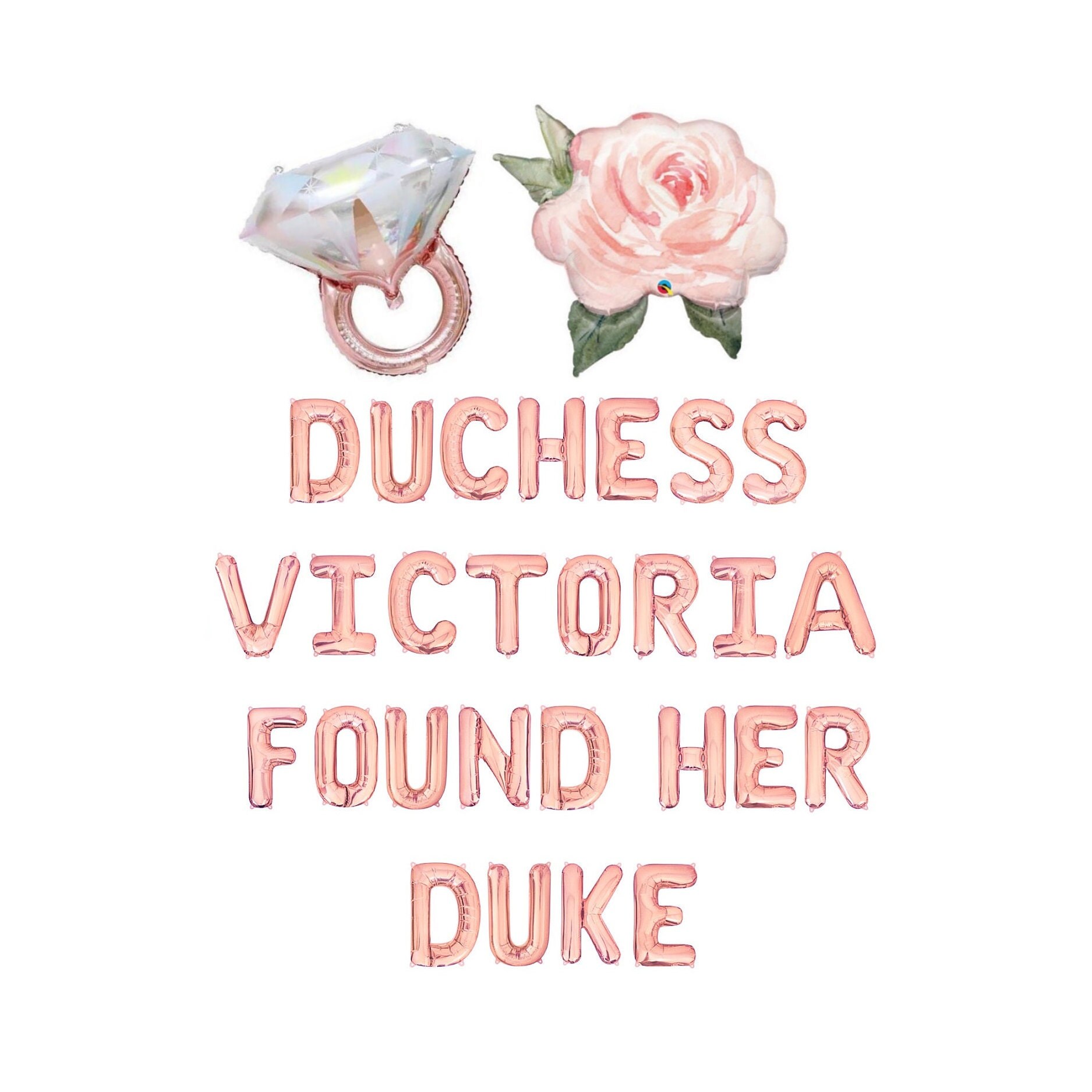 Duchess Found Her Duke Balloon Banner Tea Party Bridal Shower High Tea Party Decorations Tea Party Decor Regal Bridal Shower