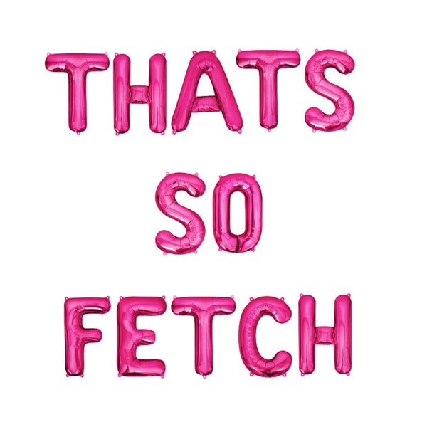 Thats So Fetch Balloon Banner Mean Girls Party Decor Mean Girl Decorations Mean Girls Pink Balloons Mean Themed Bachelorette Birthday Party