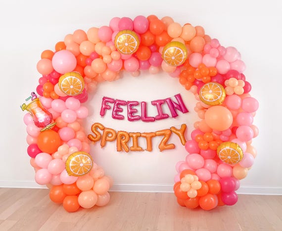 Spritz Bachelorette Party Feeling Spritzy Bachelorette Balloon Arch Love At First Spritz Party Decorations Spritz Decor Bridal Party Favors
