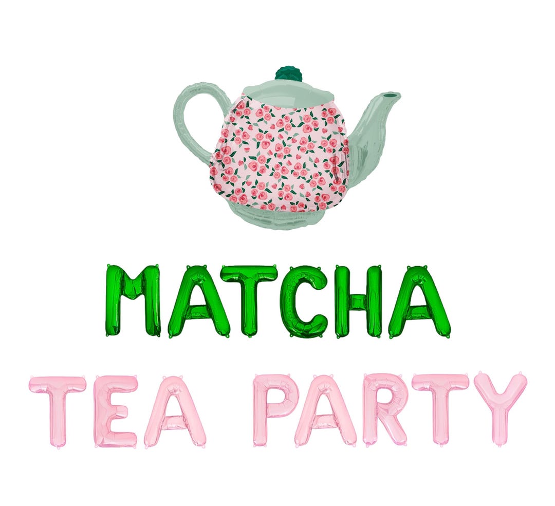 Matcha Tea Party Letter Balloon Kit Matcha Bridal Shower Decorations ...