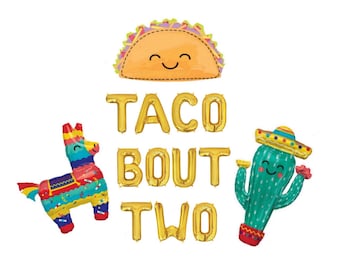 Taco Bout Two Balloon Banner Second Fiesta Birthday Party Decorations Dos Birthday Decor 2nd Birthday Party Decorations 2nd Fiesta Balloons