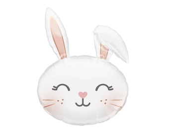 Floppy Eared Bunny Balloon Easter First Birthday Some Bunny Balloons Cute Bunny Theme Bunny Is One Decor Rose Gold Some Bunny Is One Theme