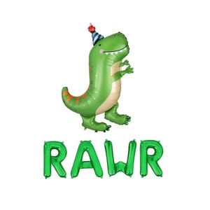 Rawr Balloon Banner Dino Birthday Dinosaur Babysaurus 1st 2nd 3rd 4th Birthday Dinosaur Dino Themed Birthday Dino Four Two Rex Three Rex