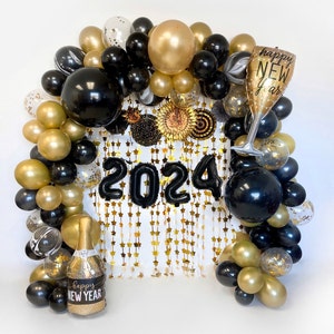 New Years Eve Balloon Garland NYE Party Decorations 2024 New Years Party Decor New Year 2024 Party New Years Eve Decor NYE Party 2024