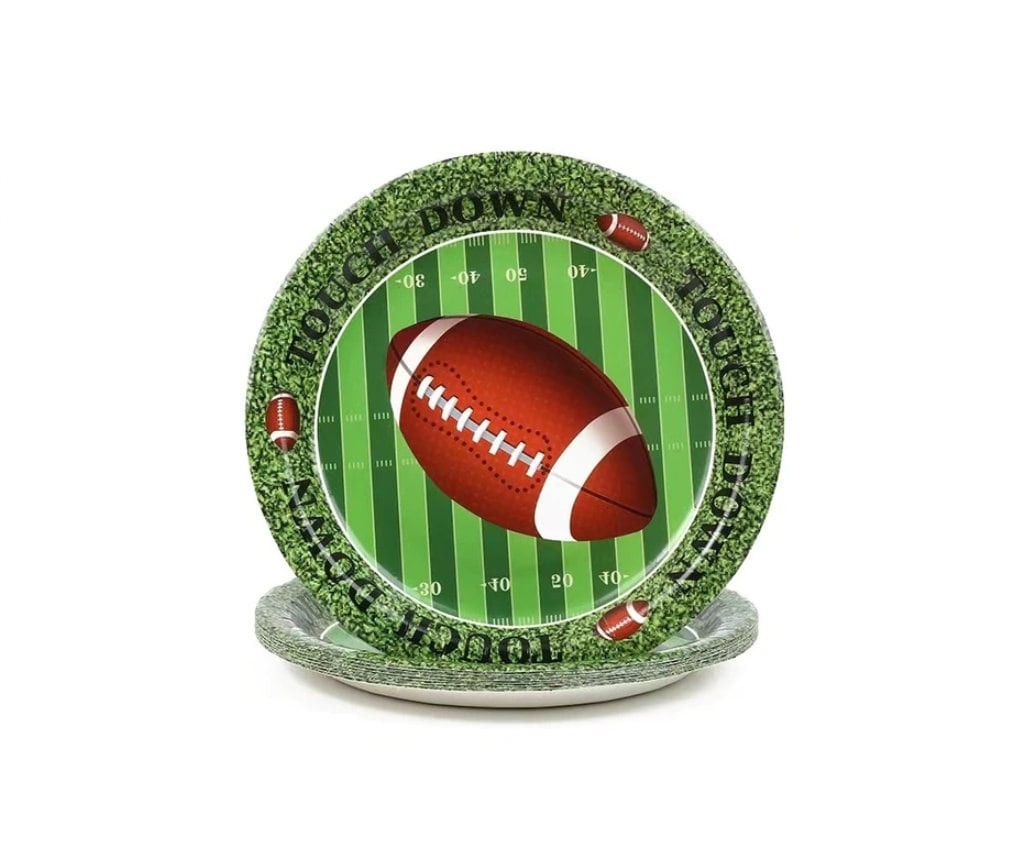 Football Themed Paper Plates Napkins and Cups 1st Year Down Etsy