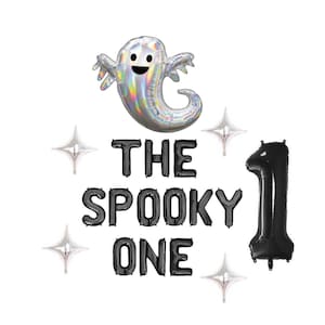 The Spooky One Balloon Banner Halloween First Birthday Halloween 1st Birthday Party Little Boo Birthday Fall 1st Birthday Decorations Spooky