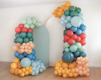 Guirnalda de globos arcoíris boho, arco de globos, decoraciones para fiestas de cumpleaños boho, decoración para fiestas de cumpleaños infantiles boho, baby shower boho, despedida de soltera boho