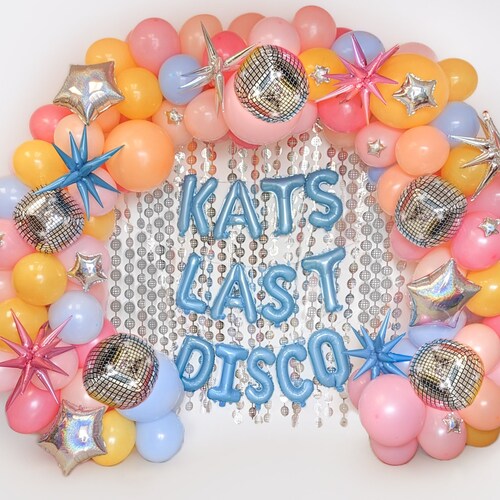 Last Disco Bachelorette Balloon Garland Nashville Bachelorette Etsy