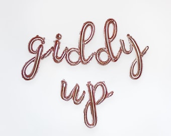 Giddy Up Balloon Banner Last Rodeo Bachelorette Nashville Bachelorette Nash Bash Austin Texas Bachelorette Last Disco Western Cowgirl Bach