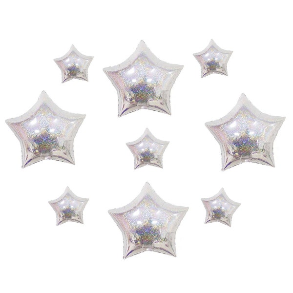 Disco Star Balloons Disco Cowgirl Space Cowgirl Disco Rodeo Bachelorette Party Bach Party Nash Bash Western Silver Sparkle Star Set Stars