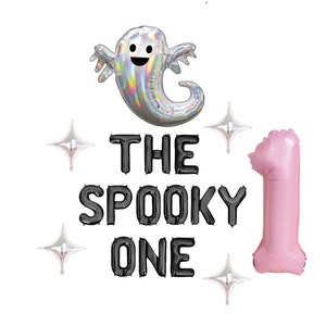 The Spooky One Balloon Banner Halloween First Birthday Halloween 1st Birthday Party Little Boo Birthday Fall 1st Birthday Decorations Spooky