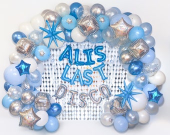 Baby Blue Last Disco Balloon Garland Disco Balloon Arch Kit Groovy Bachelorette Party Decorations 60s 70s Dancing Queen Decor