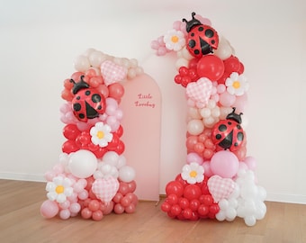 Ladybug Birthday Party Decorations For Girls 1st One Love Bug Balloon Arch Garland Kit Our Little Lovebug Is On The Way Baby Shower Decor