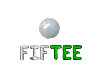 FifTee 50th Birthday Golf Letter Balloon Kit Golfing 50th Birthday Party Golf Themed Birthday Party Decor 50th Golf Party Balloons For Him