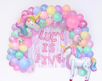 Unicorn Pastel Rainbow Balloon Garland Unicorn Birthday Party Balloon Arch Pastel Unicorn Birthday Party Decorations Balloon Arch Party Kit