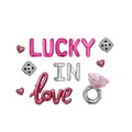Lucky In Love Letter Balloon Kit Bachelorette Party Balloon Banner Bachelorette Party Decorations Bride to Be Bride Vegas Bachelorette Party