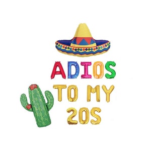 Adios to My 20s Balloon Banner 30th birthday fiesta 30th birthday party 30th fiesta decorations 30th birthday decor 30th fiesta banner