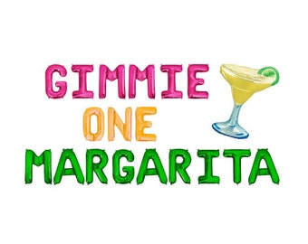 Gimmie One Margarita Letter Balloon Kit Birthday Party Balloon Banner Bachelorette Party Decorations Bride to Be Margarita Fiesta Decor