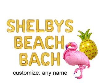 Beach Bach Balloons Beach Bach Balloon Letters Beach Bachelorette Party Decorations Kit bachelorette party balloons beach bachelorette decor