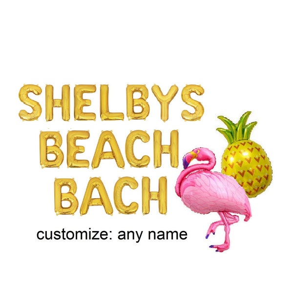 Beach Bach Balloons Beach Bach Balloon Letters Beach Bachelorette Party Decorations Kit bachelorette party balloons beach bachelorette decor