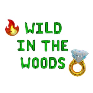 Wild In The Woods Letter Balloon Kit Bachelorette Party Decorations Camping Balloons Camp Bachelorette Summer Camp Trap Bachelorette Camping