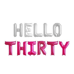 30th Birthday Party Balloons 30th Birthday Decorations Thirty Birthday Decor Thirtieth Birthday 30th Birthday Balloon Letters 30th Party