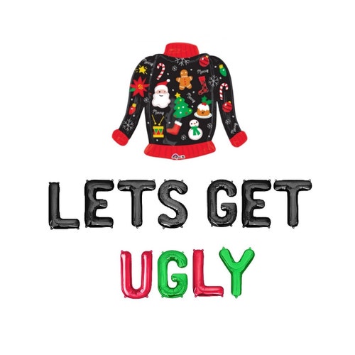 Ugly AF Balloon Banner Ugly Christmas Sweater Party - Etsy