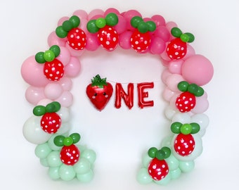 Strawberry Berry Birthday Balloon Garland Kit Sweet One Birthday Strawberry Party Decor Party Decorations Strawberry Arch Summer Party Decor