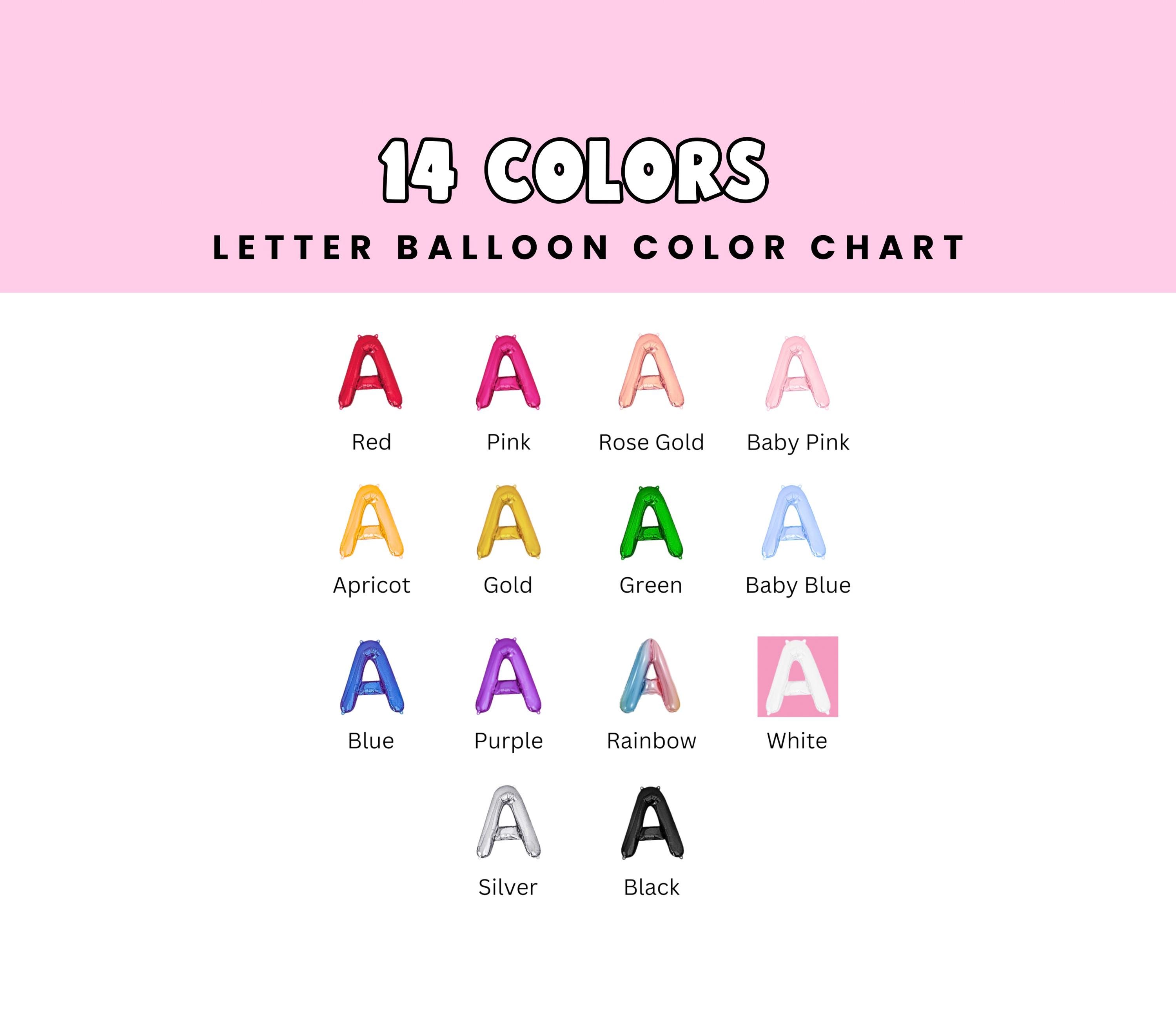 Four Real Life Letter Balloon Kit