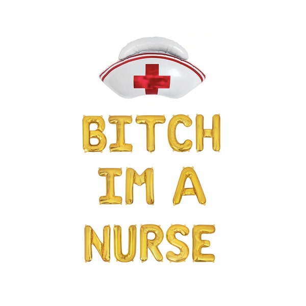 I'm A Nurse Graduation Banner - Black & Red Glitter Congrats Nurse Grad Party Decor 2024